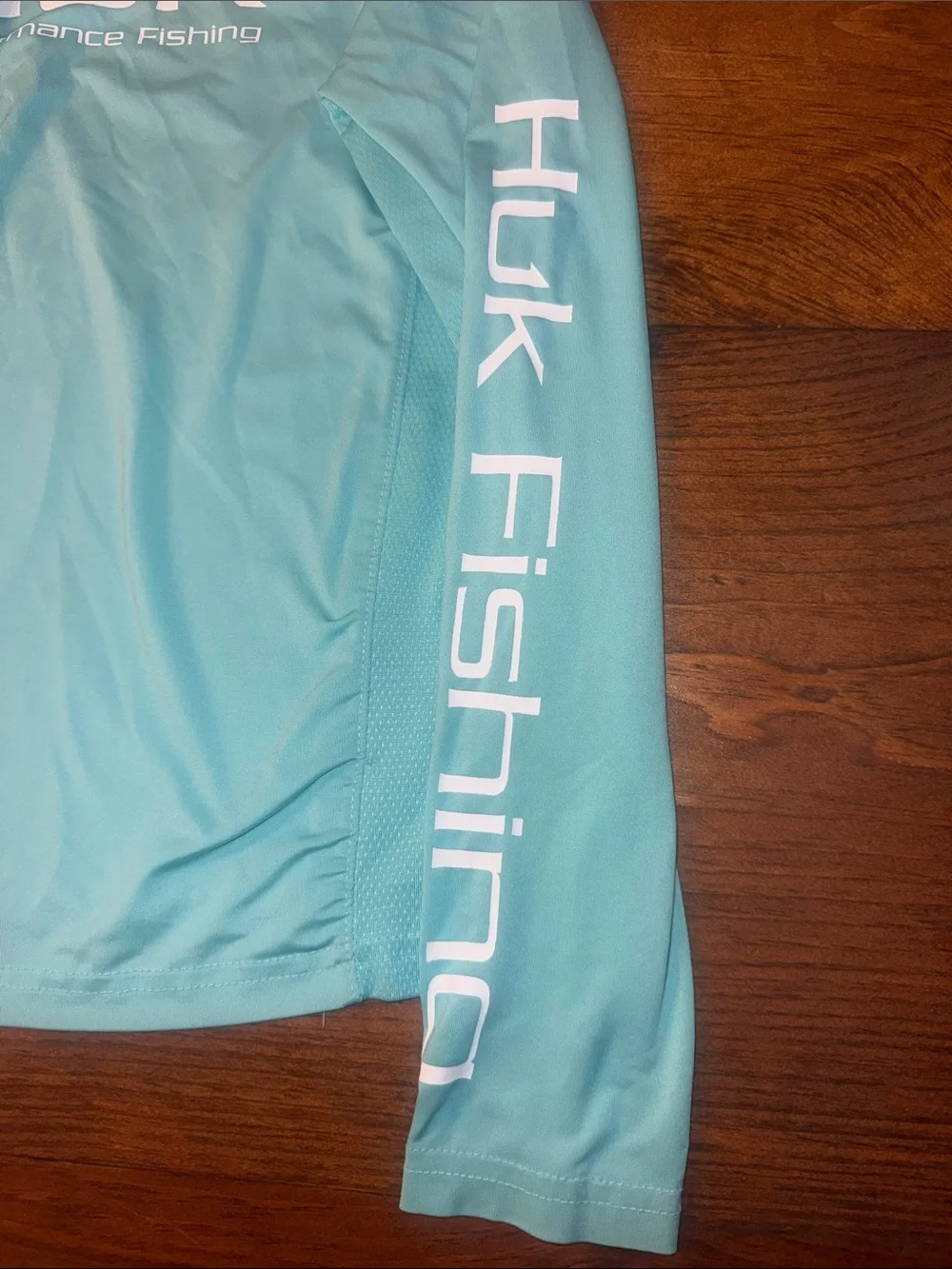 Huk boys Light Aqua Long Sleeve Rash Guard - Picture 3 of 7